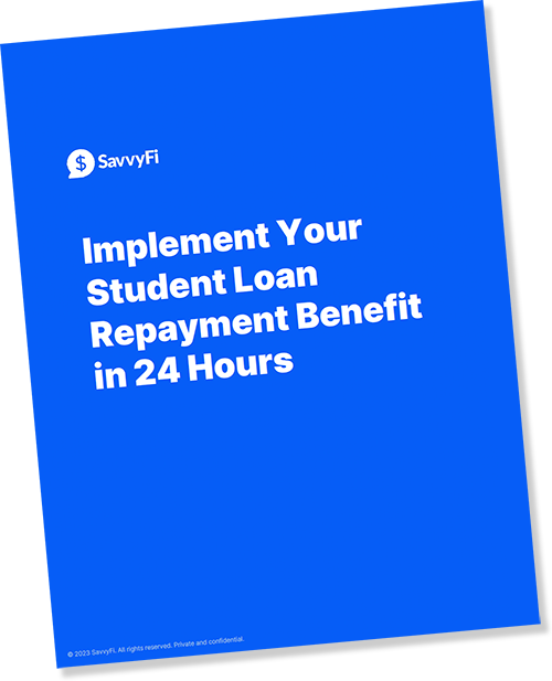 Thumbnail of the guide "Implement Your Student Loan Benefit in 24 Hours"